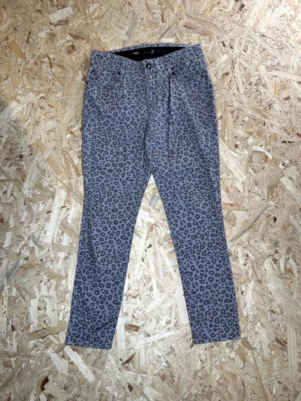 Lincoln Outfitters Comfort Flex Jeans Womens Gray Leopard Cheetah Print Skinny10